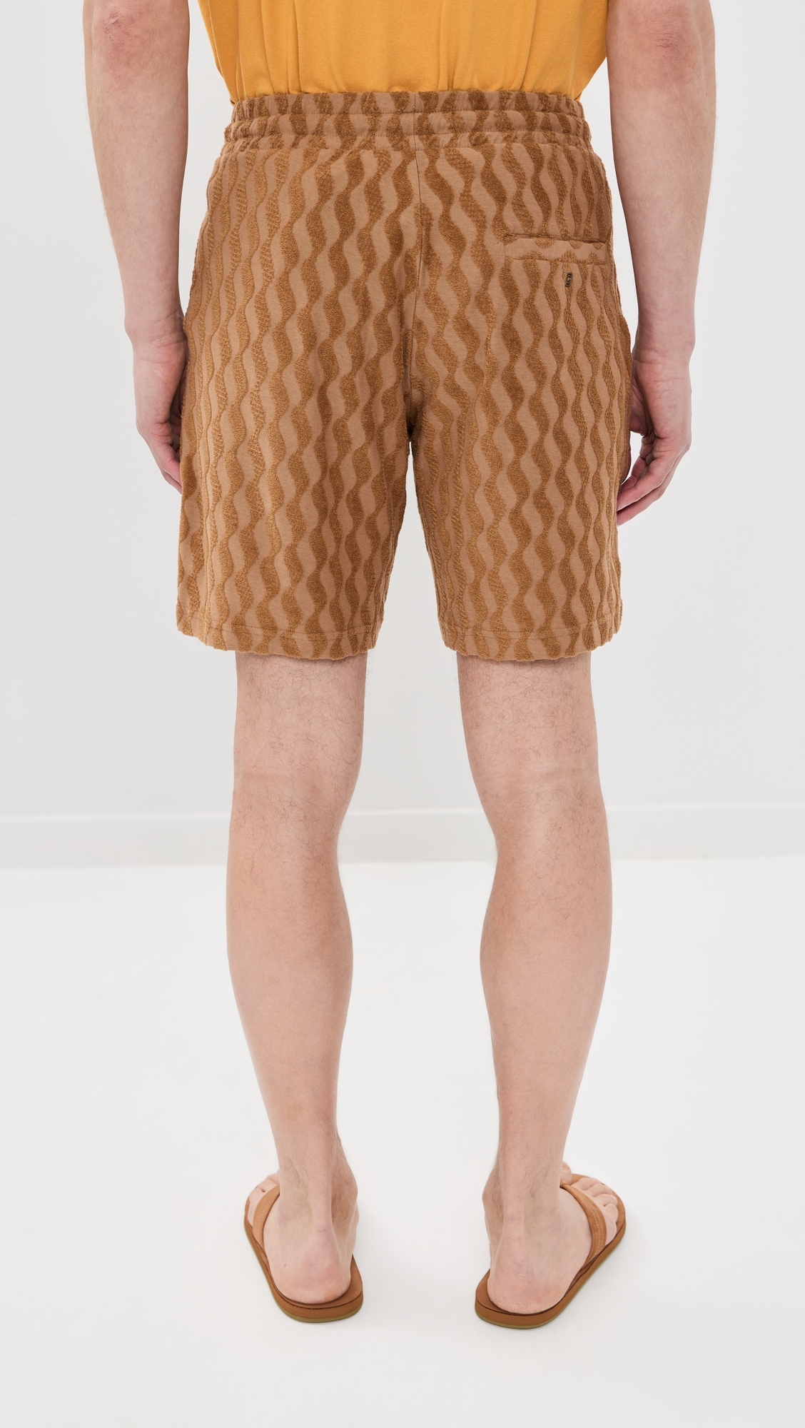 Augusto Listra Jacquard Terry Shorts Caramel