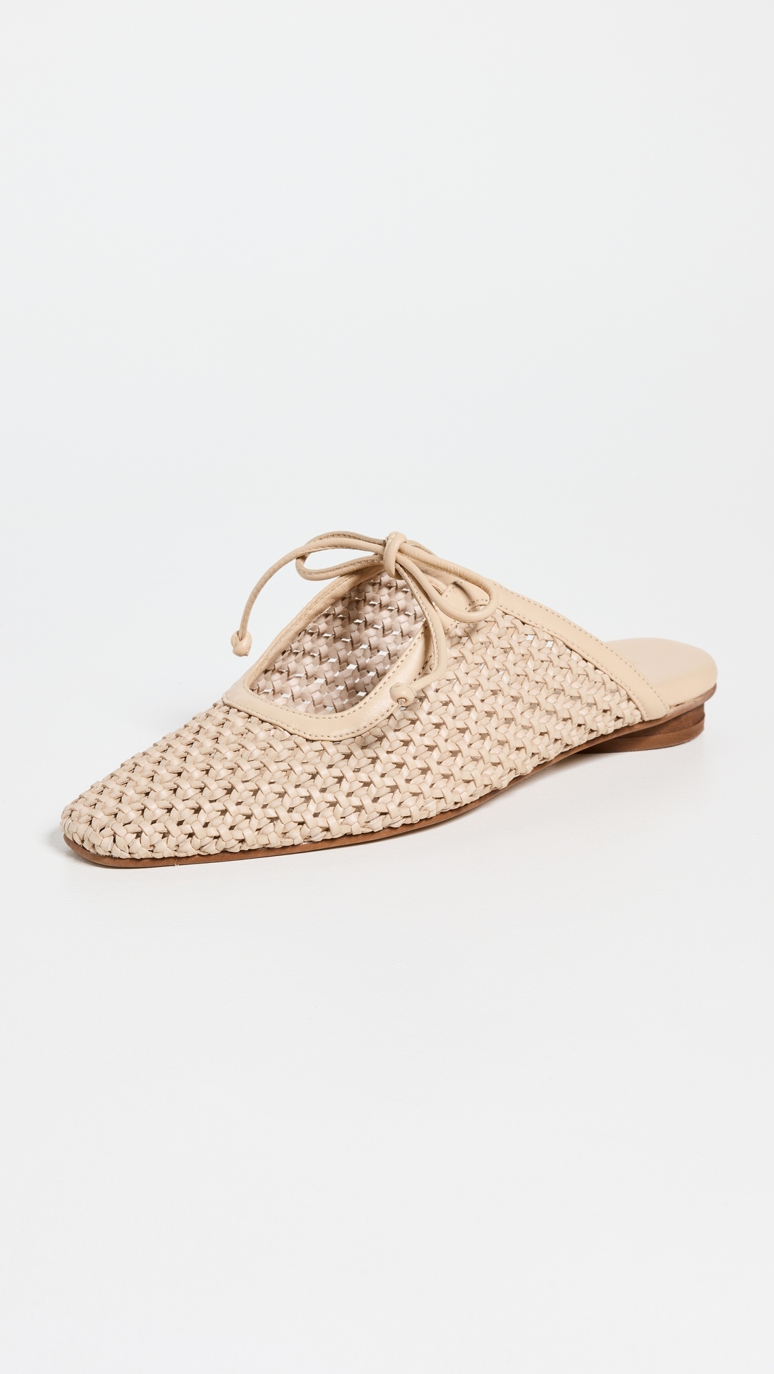 Ramio Basketweave Mules Vanilla