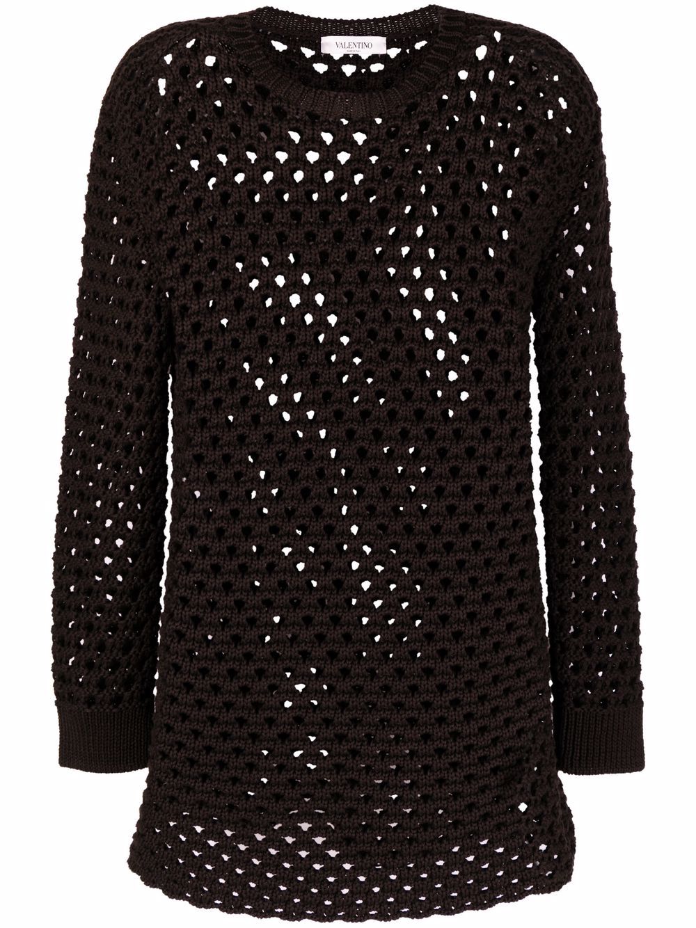Valentino Garavani open-knit jumper - Brown