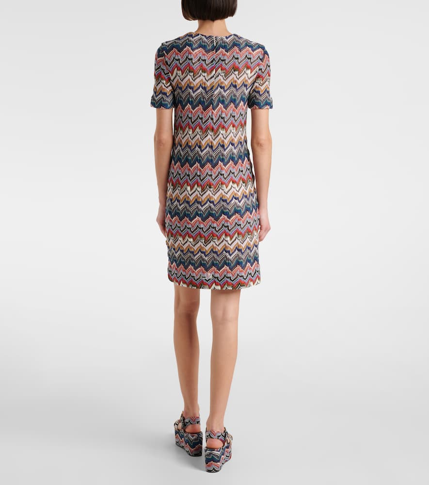 Zigzag lamé minidress