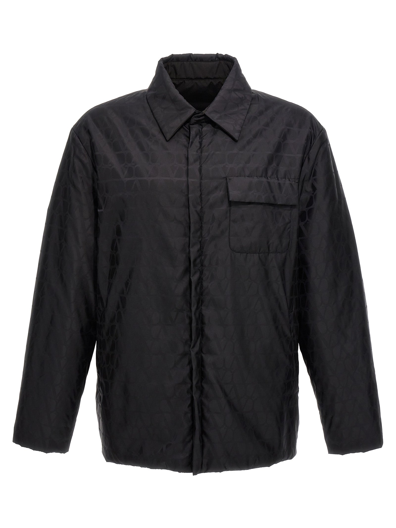 Reversible Nylon Padded Jacket — Black
