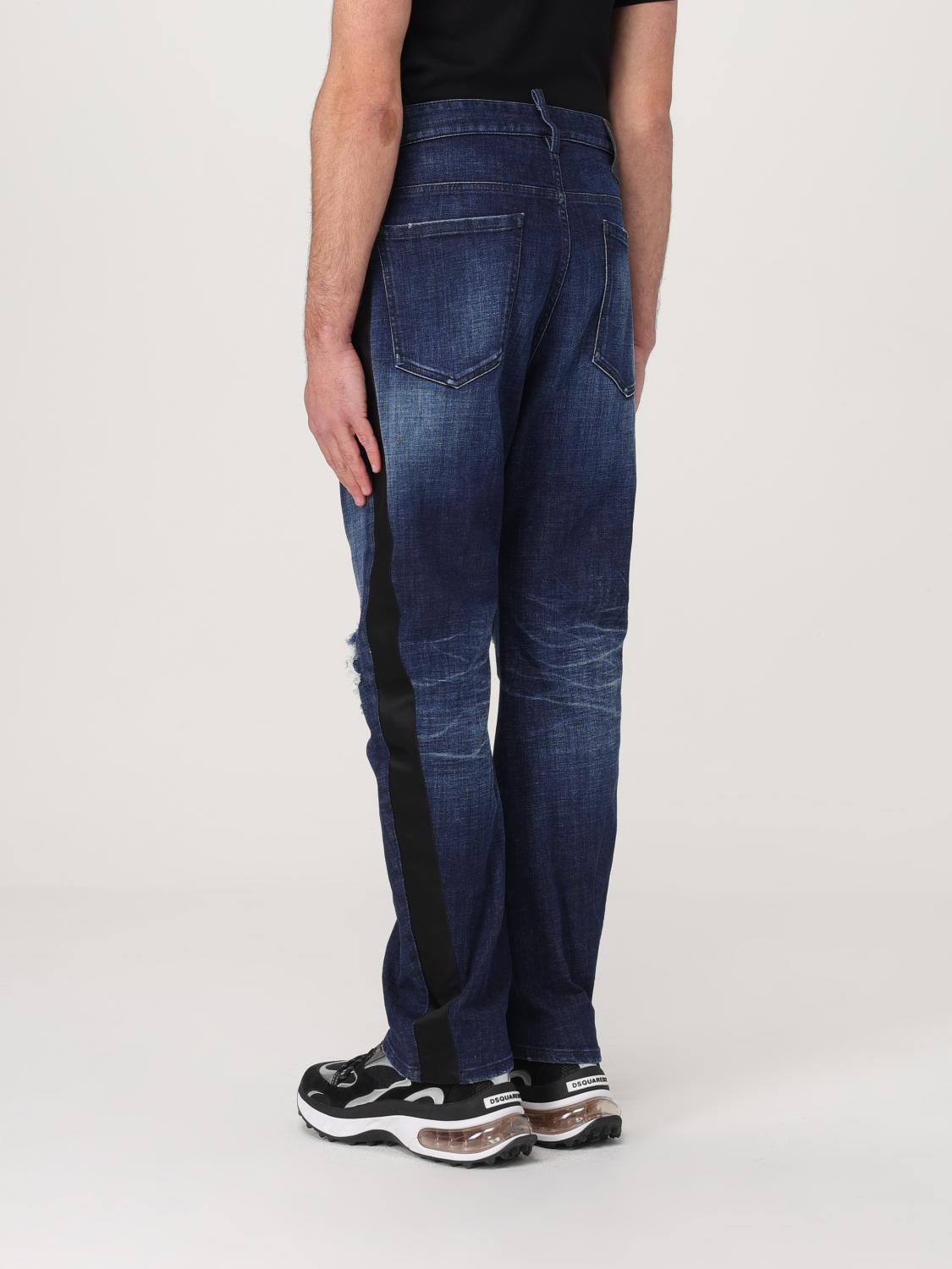 Distressed straight jeans - Blue