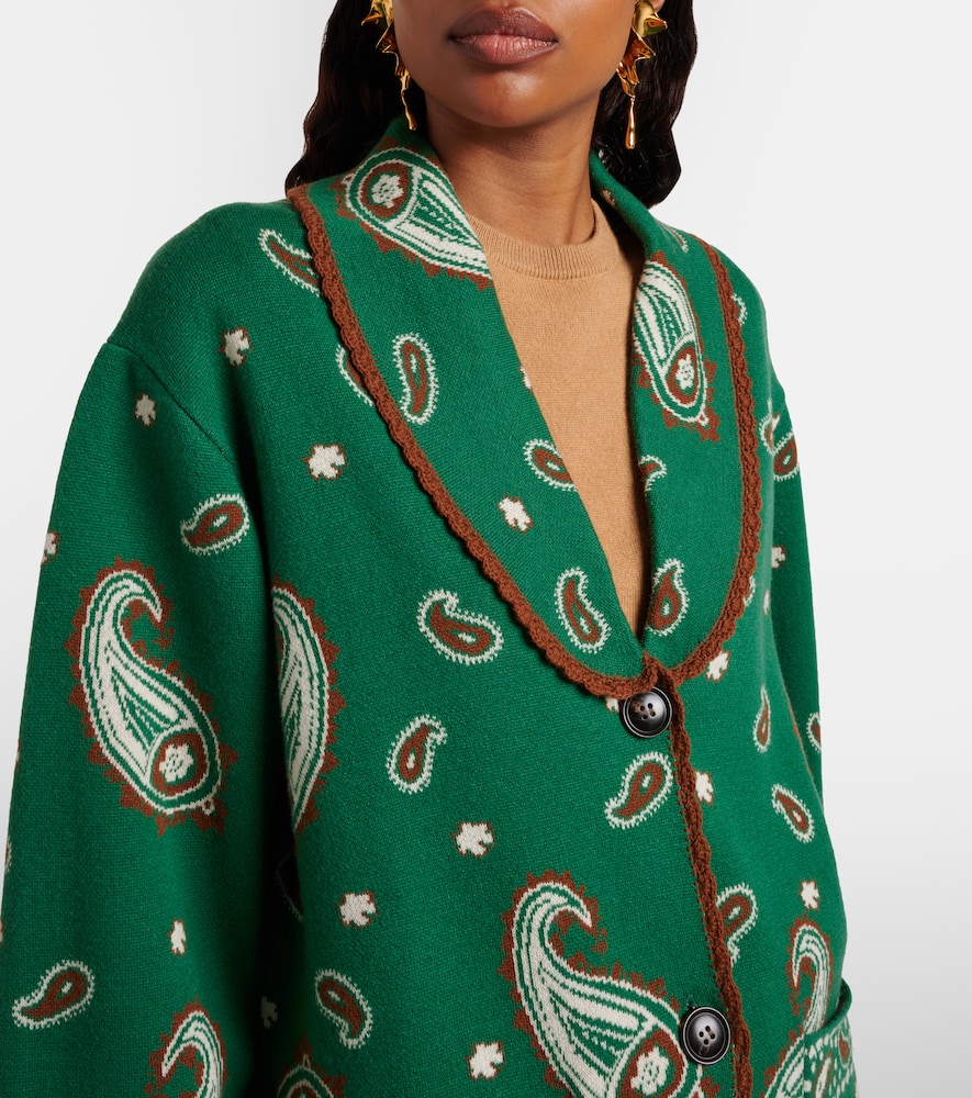 Morla paisley wool and cotton cardigan