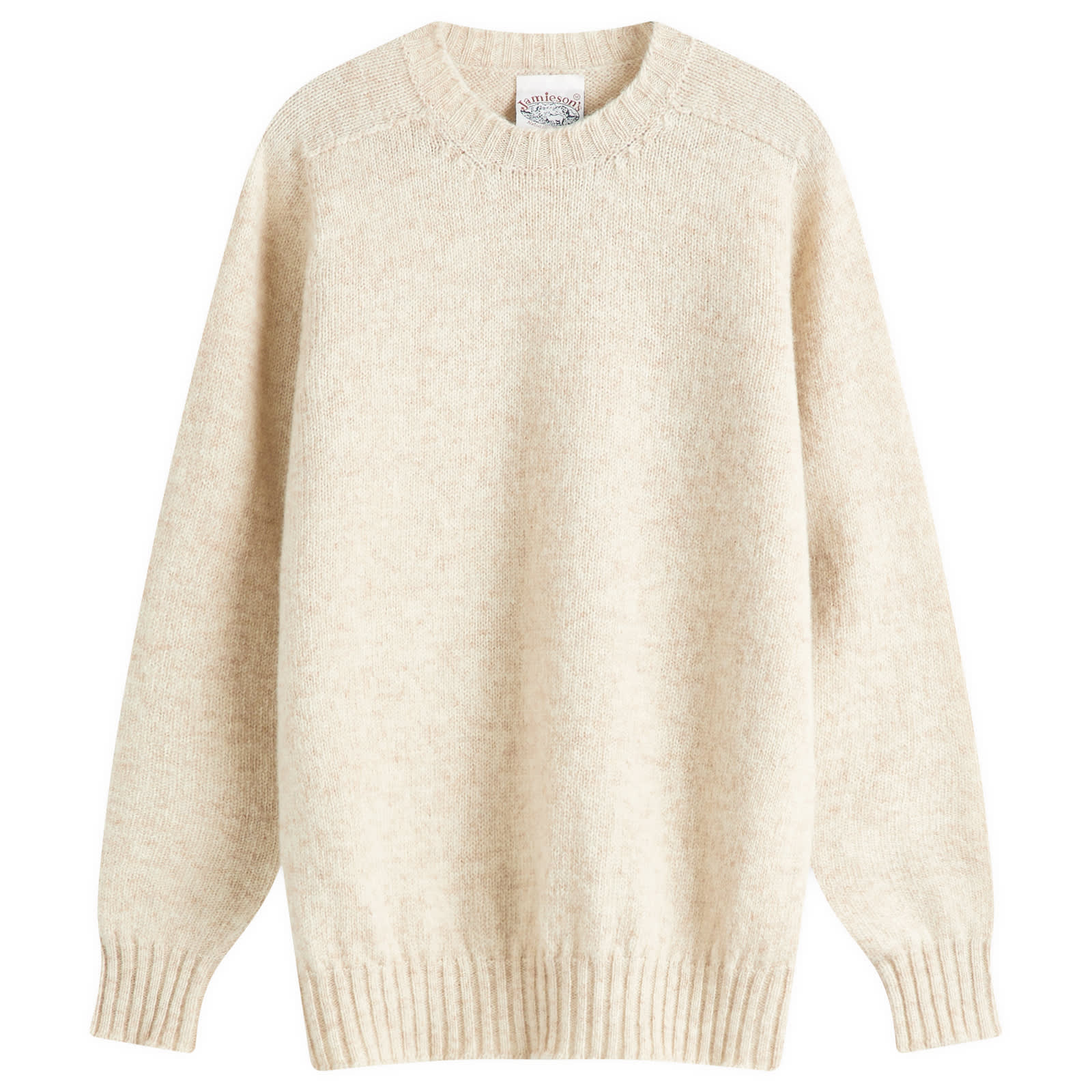 Men's Jamiesons of Shetland Crew Neck Jumper in White