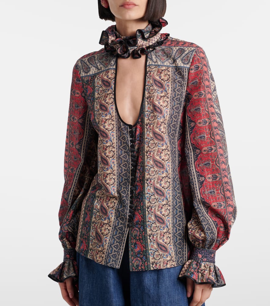 Paisley cotton mousseline blouse