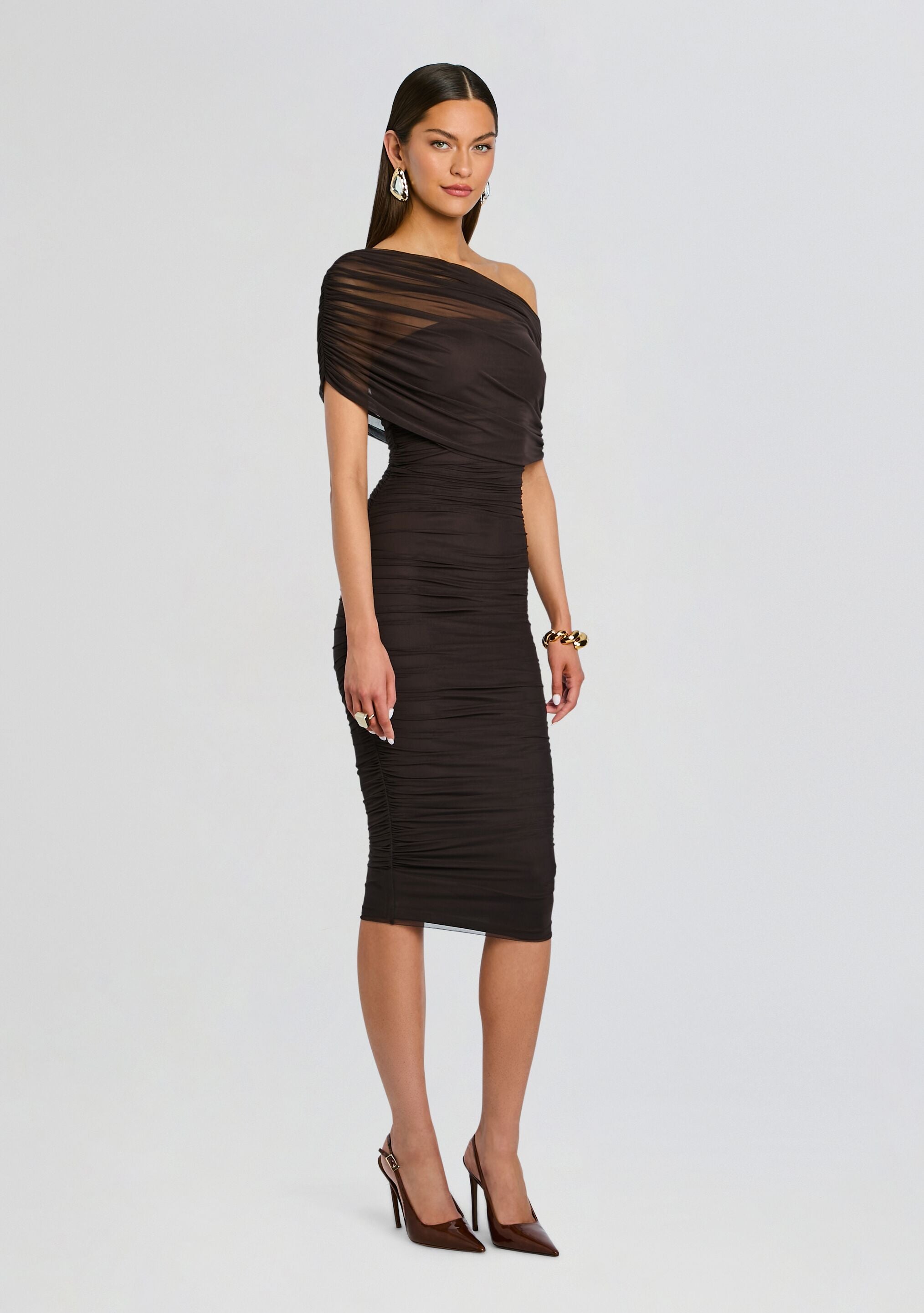 Nyssa Mesh Midi Dress