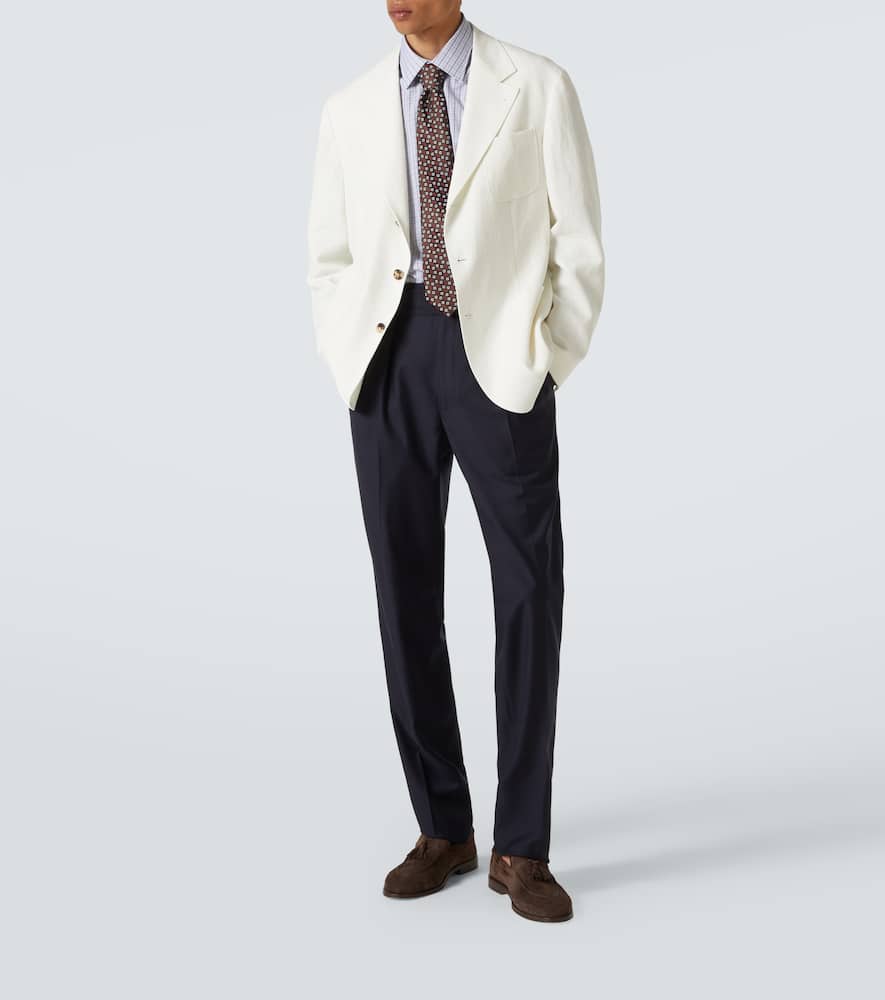 Checked cotton poplin shirt