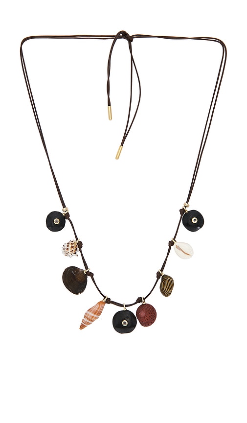Eliou Moku Wrap Necklace in Brown