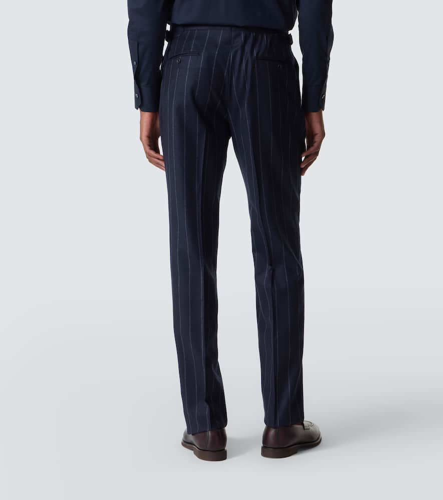 Pinstripe wool and cashmere suit