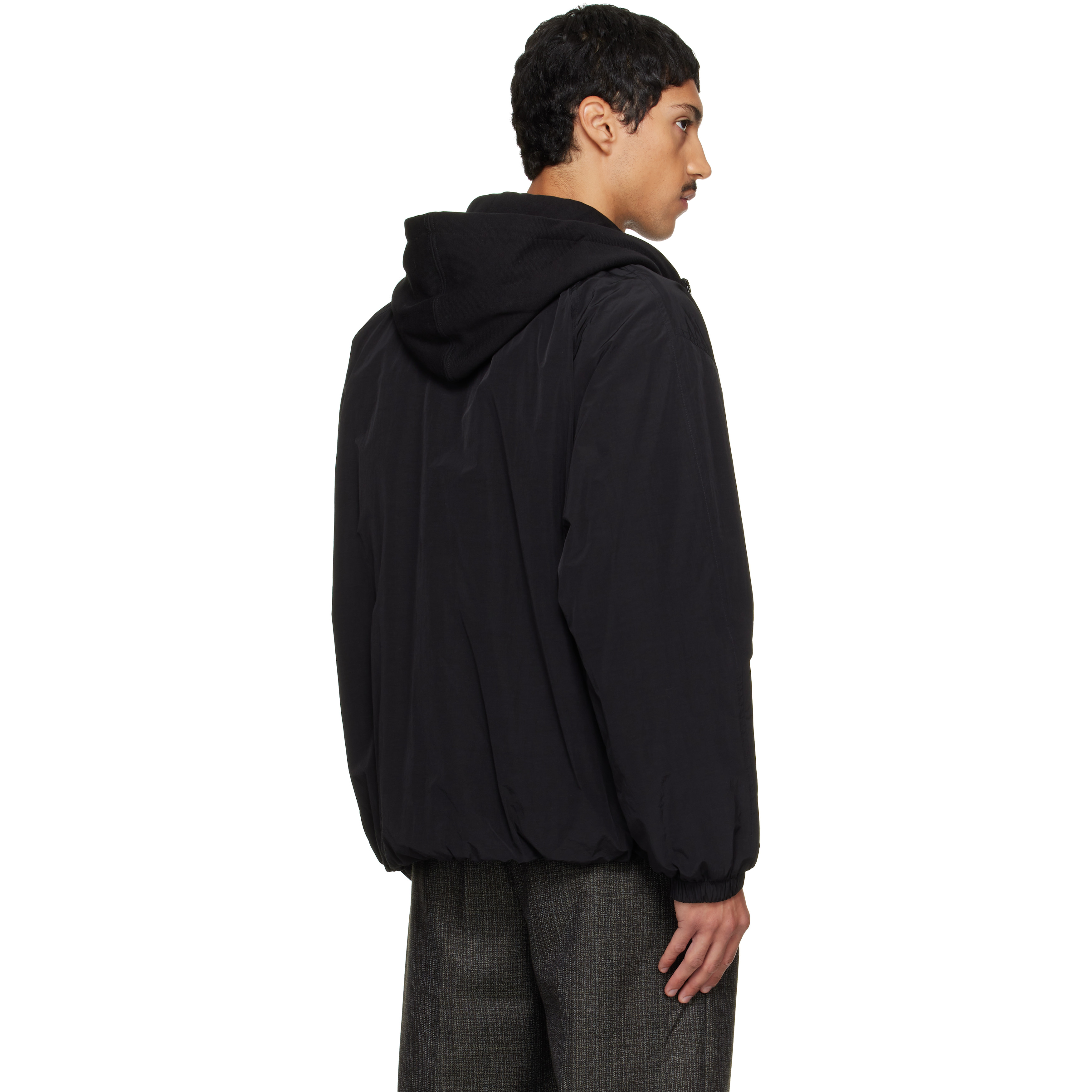 Black Layered Taffeta Jacket