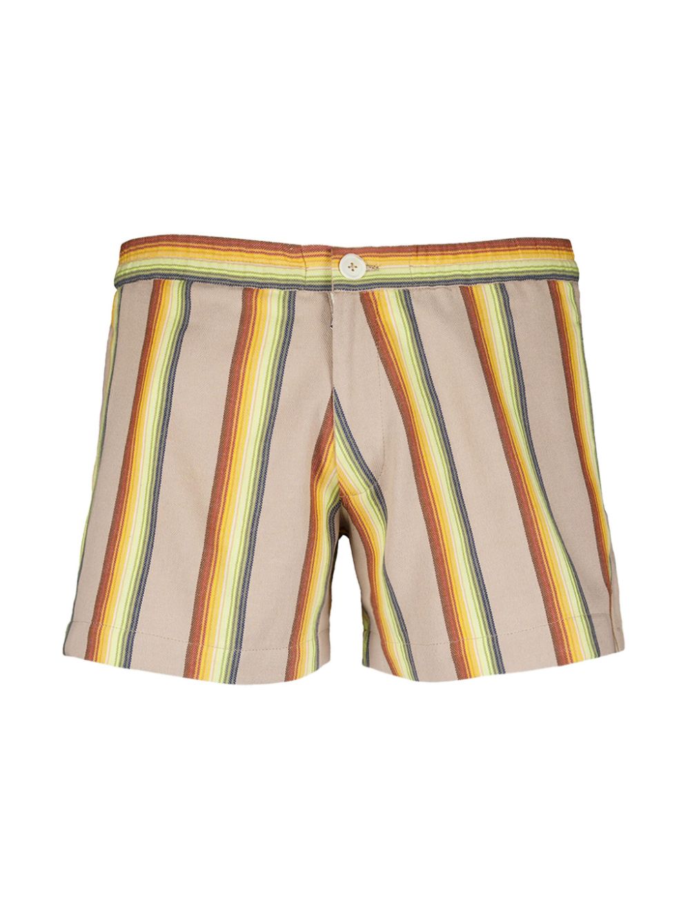 Striped cotton shorts - Neutrals
