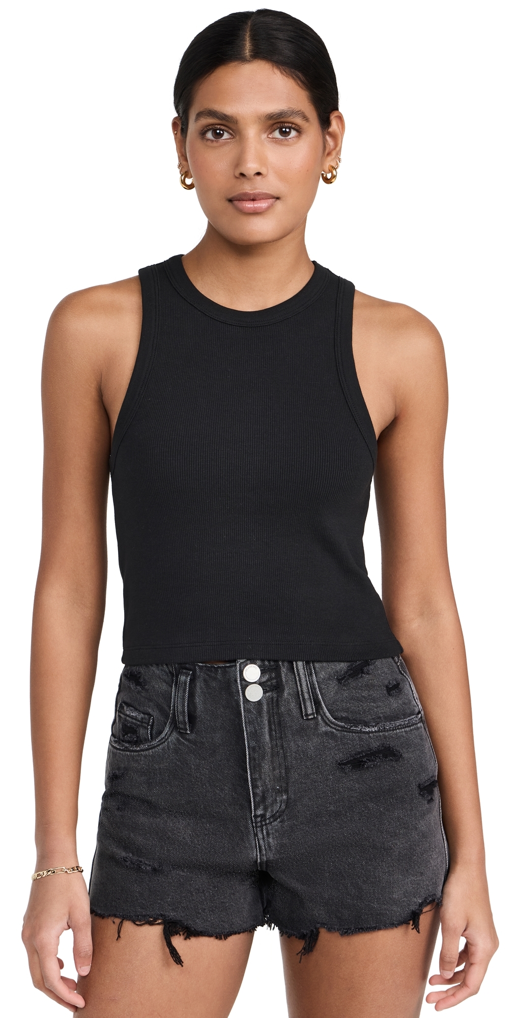 The Not So Basic Crop Tank Black