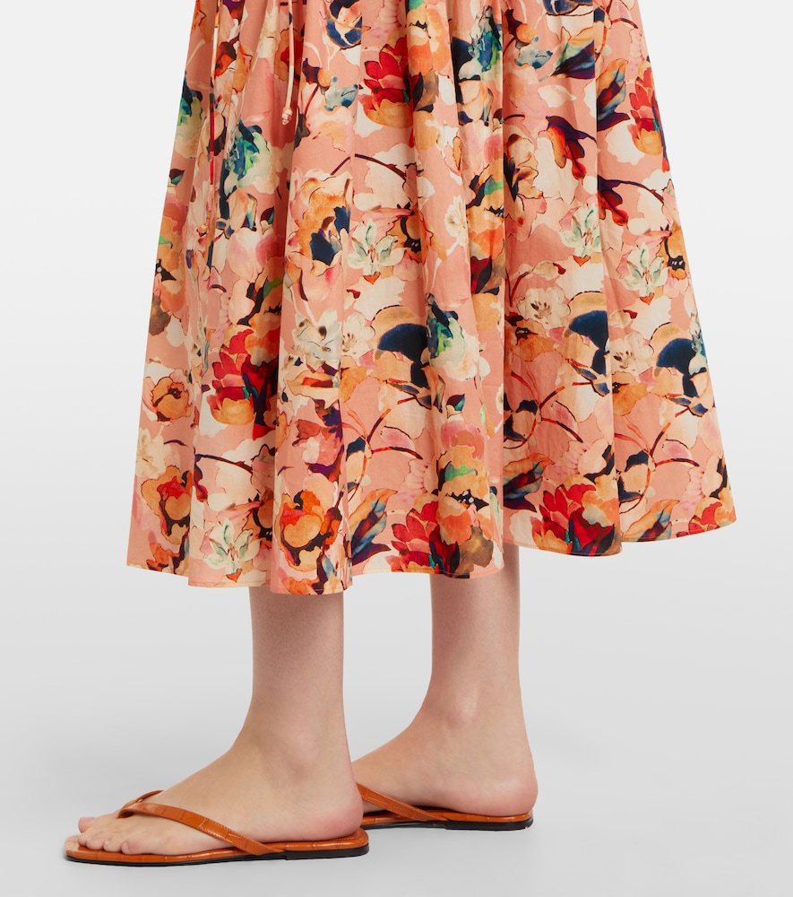 Vidri floral cotton poplin maxi dress