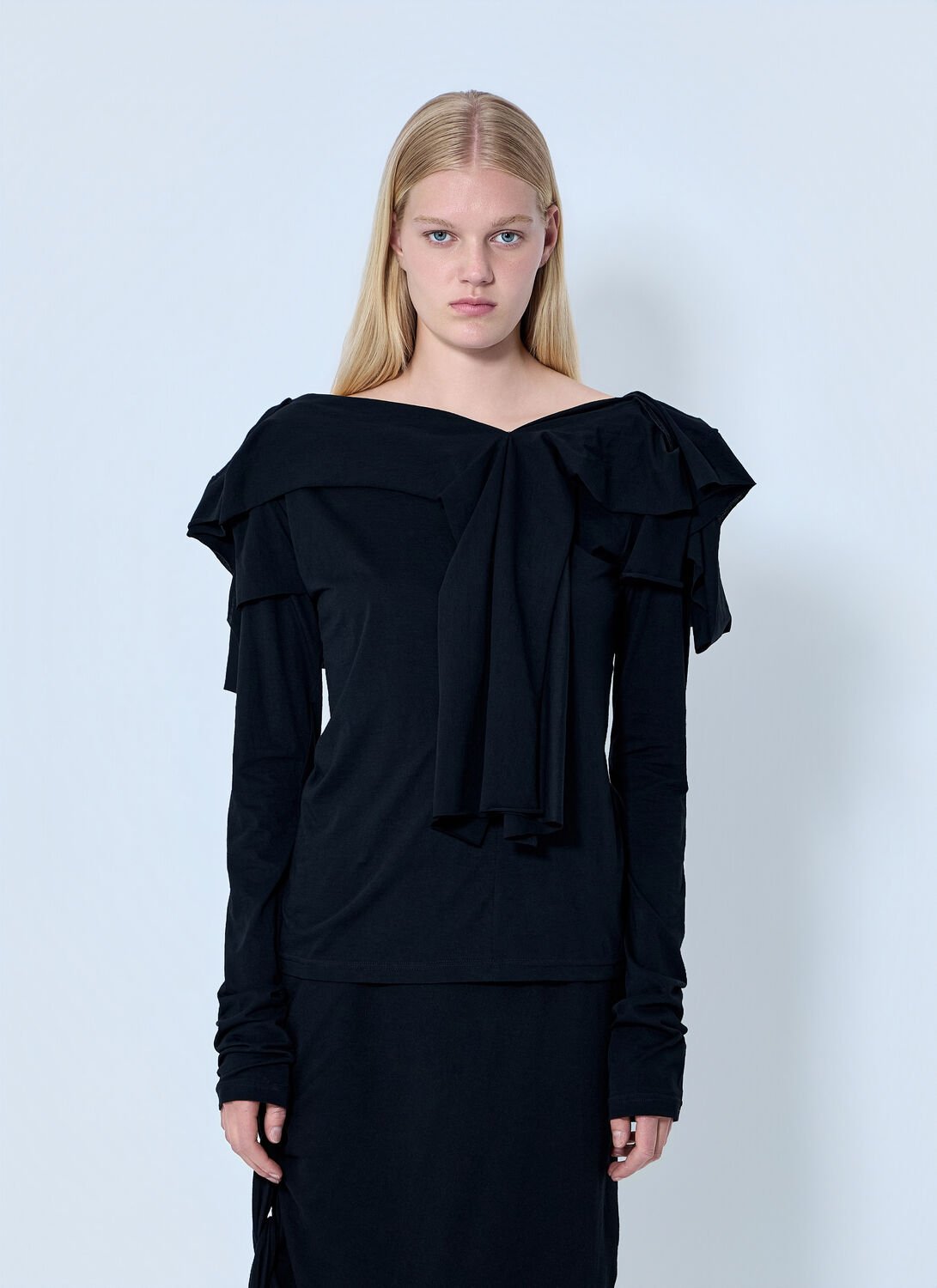 Supima Single Jersey Big Collar Top