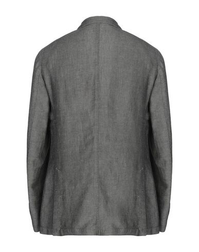 L. b.m. 1911 Man Blazer Dark brown Size 40 Linen, Cotton