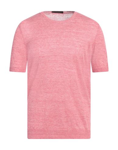 Man Sweater Magenta Size 40 Linen