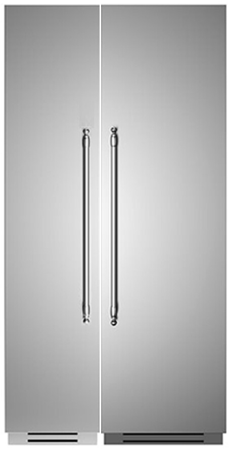Bertazzoni Heritage Side-by-Side Column Set with 24" Refrigerator and 18" Freezer in Stainless Steel BERTREFFRHER