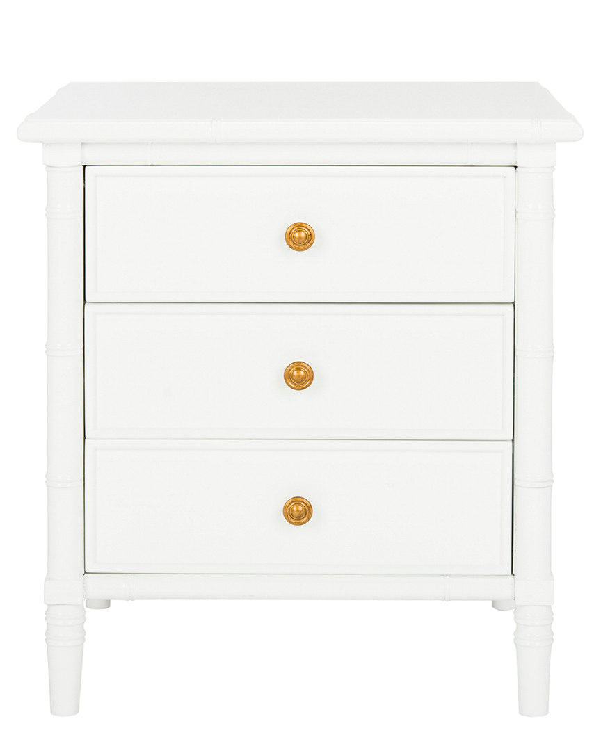Mina Modern Coastal 3 Drawer 25in Bamboo Nightstand