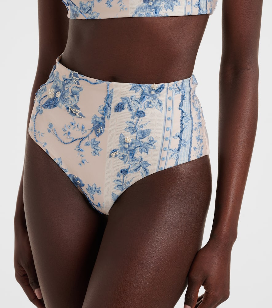 Magenta floral bikini bottoms