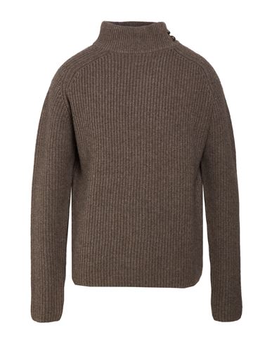 Man Turtleneck Taupe Size L Wool, Cashmere