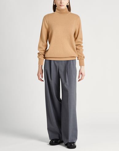 Woman Turtleneck Sand Size M Cashmere, Metal