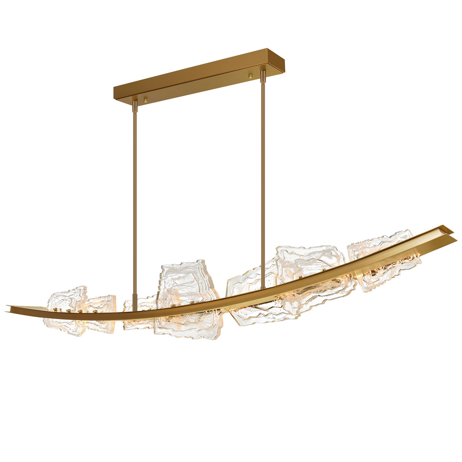 Brass LED Chandelier from the Arcus Collection