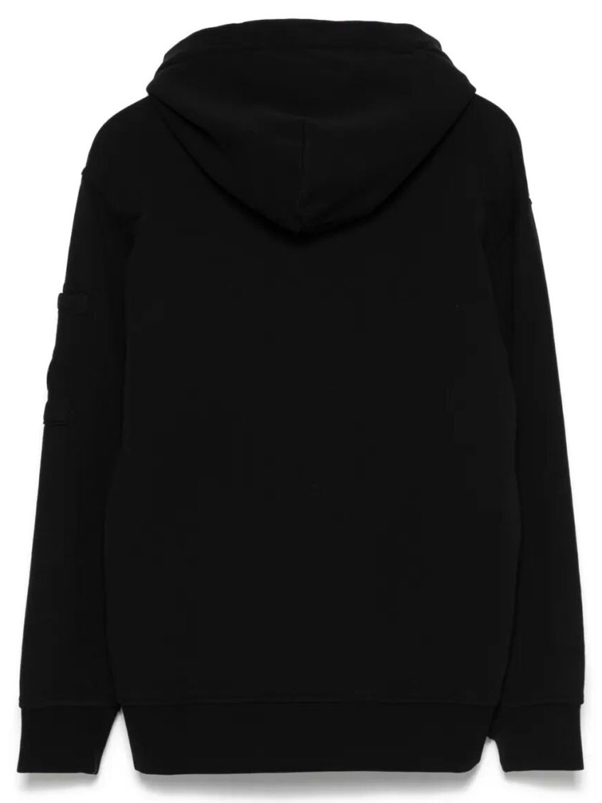 Boys Black Solid Hoodie