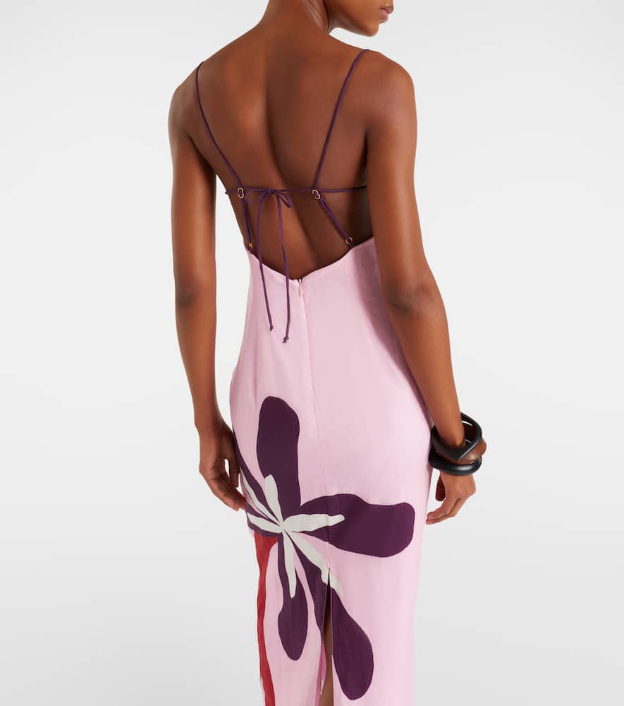 Firenze floral linen midi dress