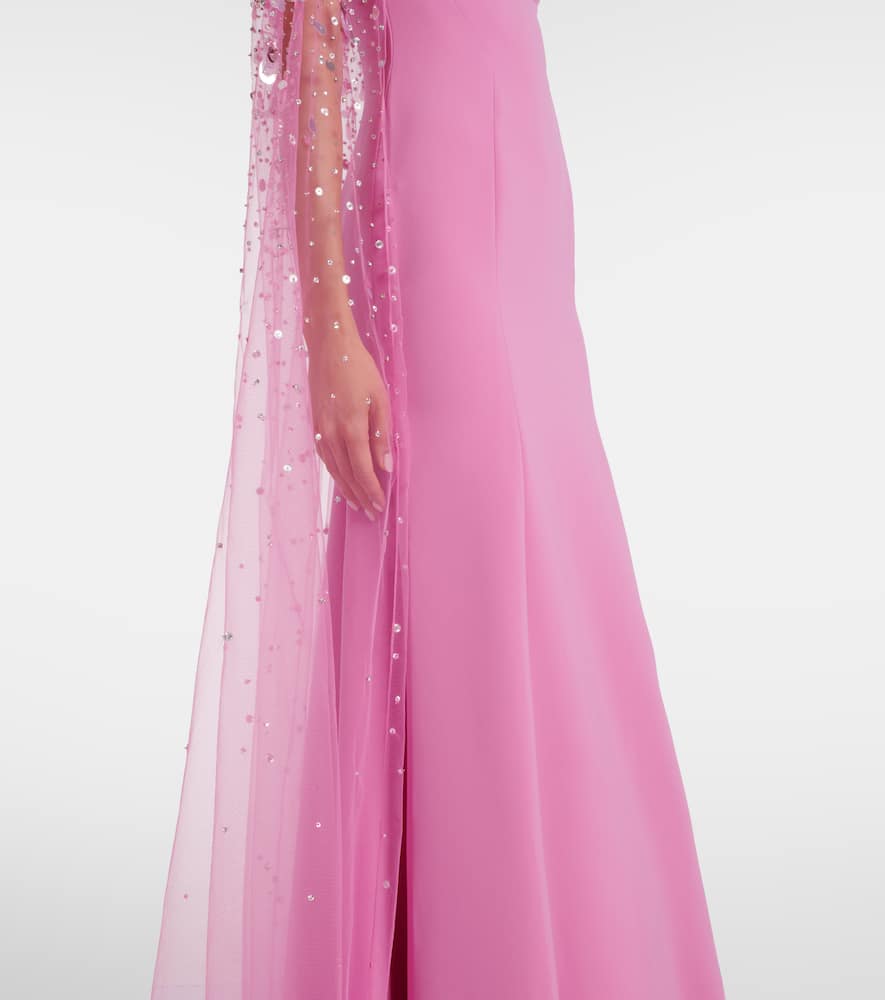 Bittersweet beaded caped gown