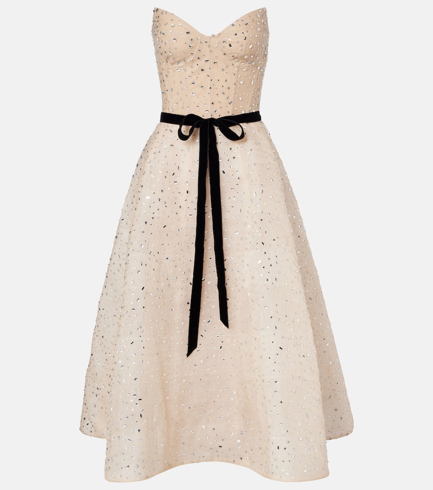 Belted embellished cocktail dress