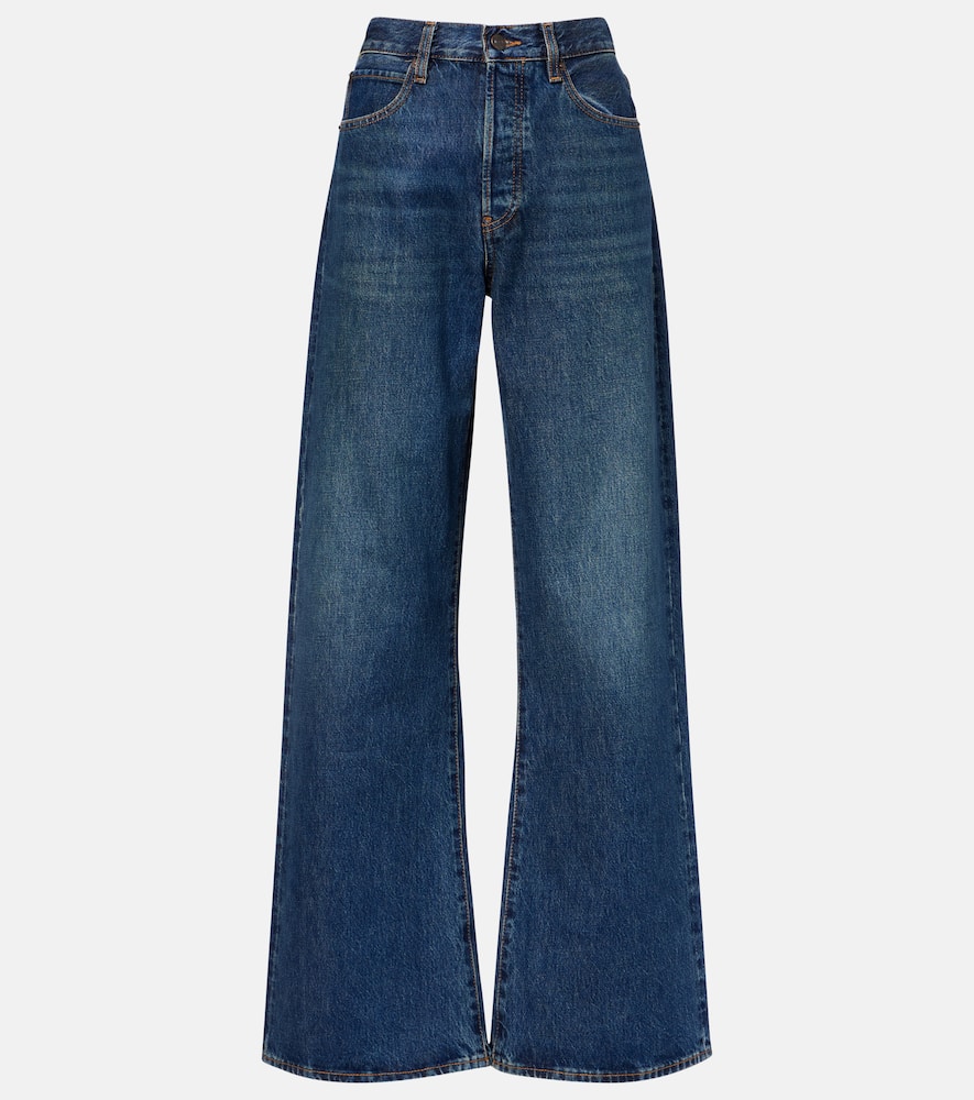 Loose low-rise wide-leg jeans