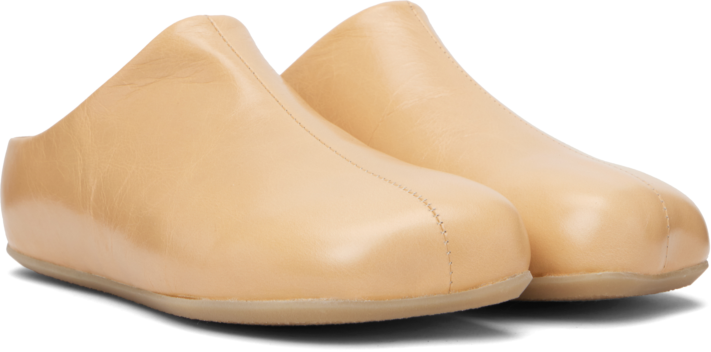 Beige Factory Sabot Loafers