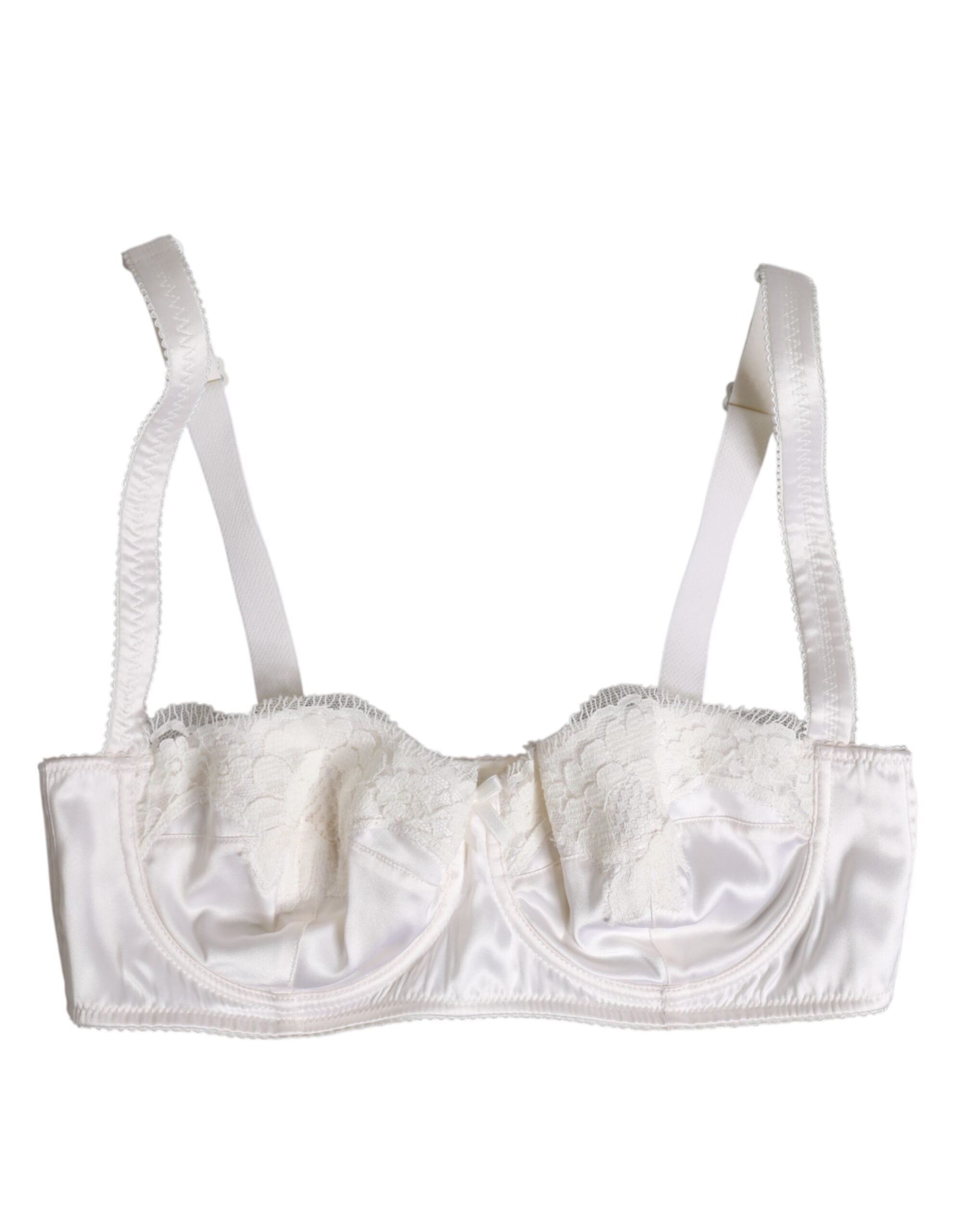Silk Underwired Balconette Bra — White