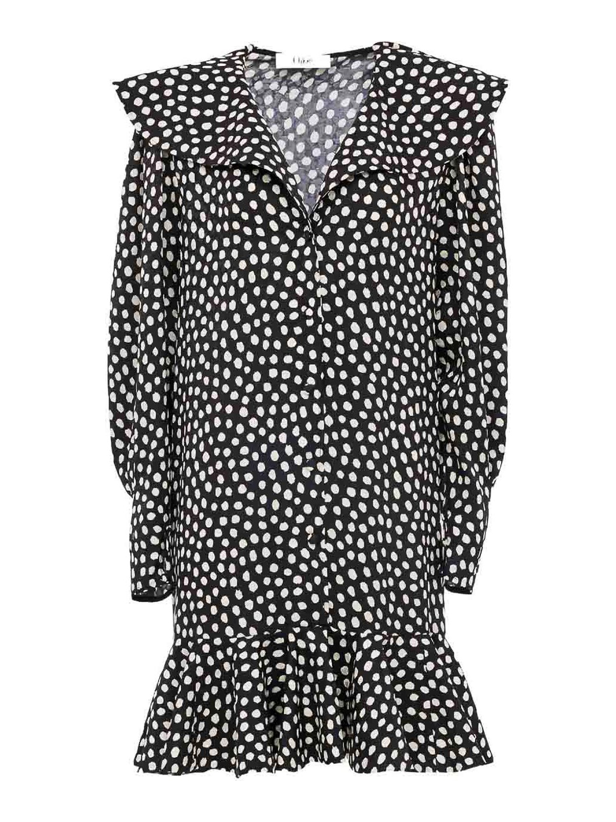 Dotted Silk Dress