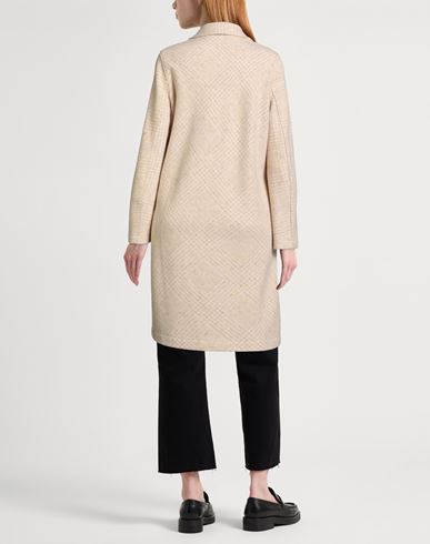Woman Coat Pastel yellow Size 10 Wool, Silk, Cotton, Viscose