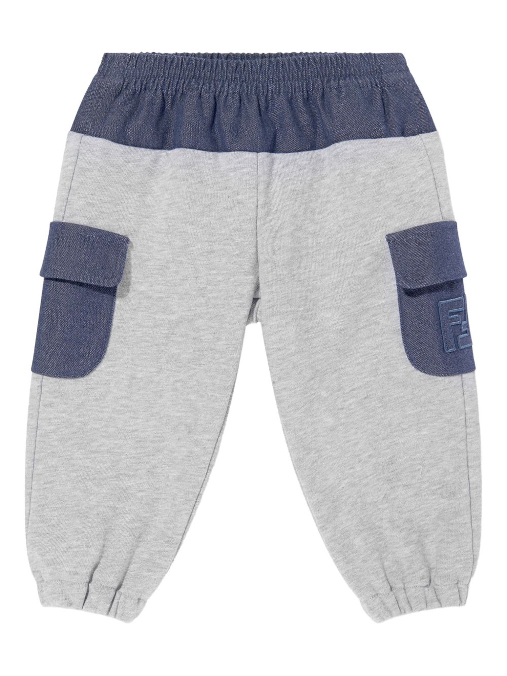 Fendi Kids two-tone track pants - Grey