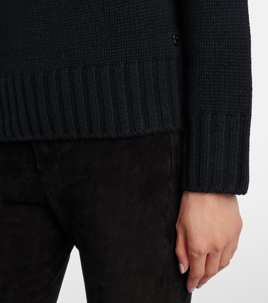 Ingrid jacquard cashmere turtleneck sweater