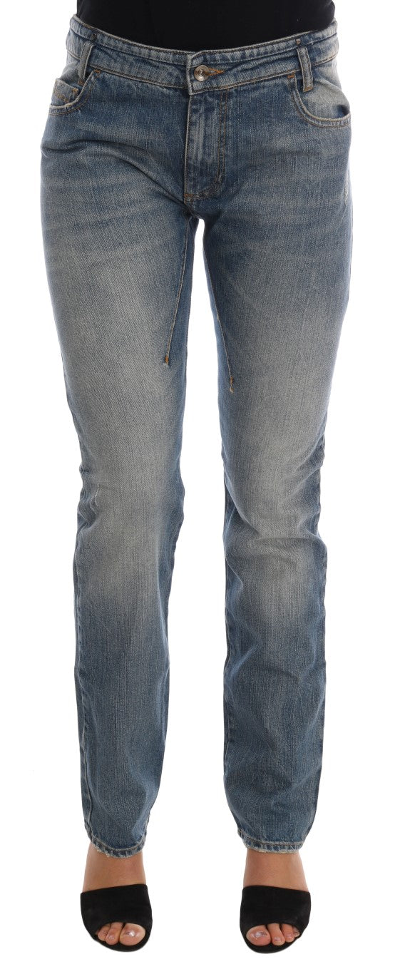 Cotton Stretch Denim Jeans — Blue