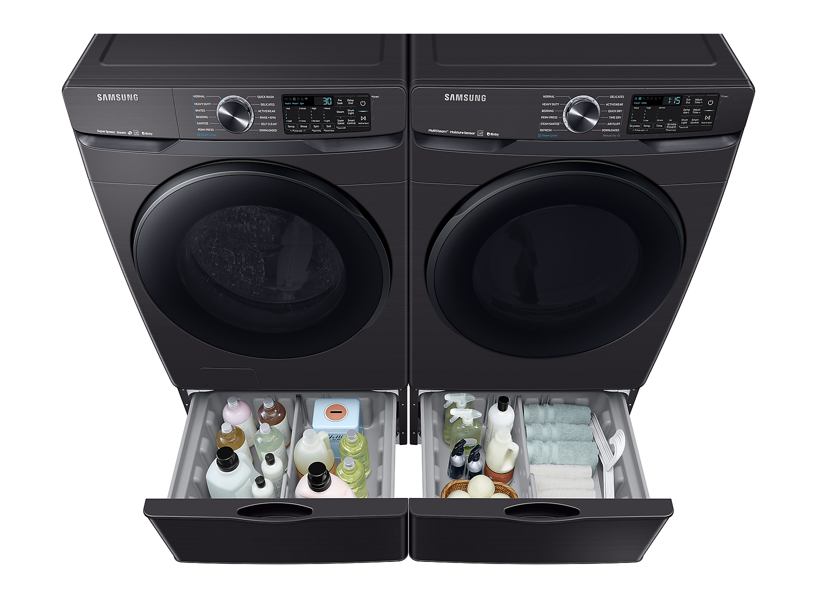 5.0 cu. ft. Smart Front Load Washer with Super Speed in Black Stainless Steel(WF50R8500AV/US)