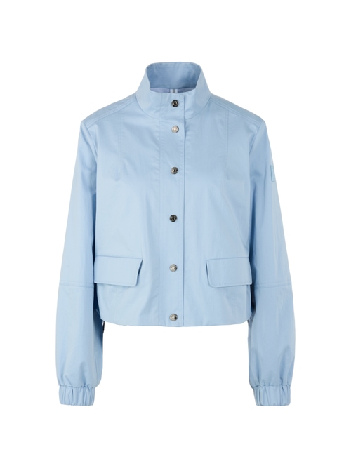 Marc Cain Short cotton jacket with mesh lining, blue, 34 N
