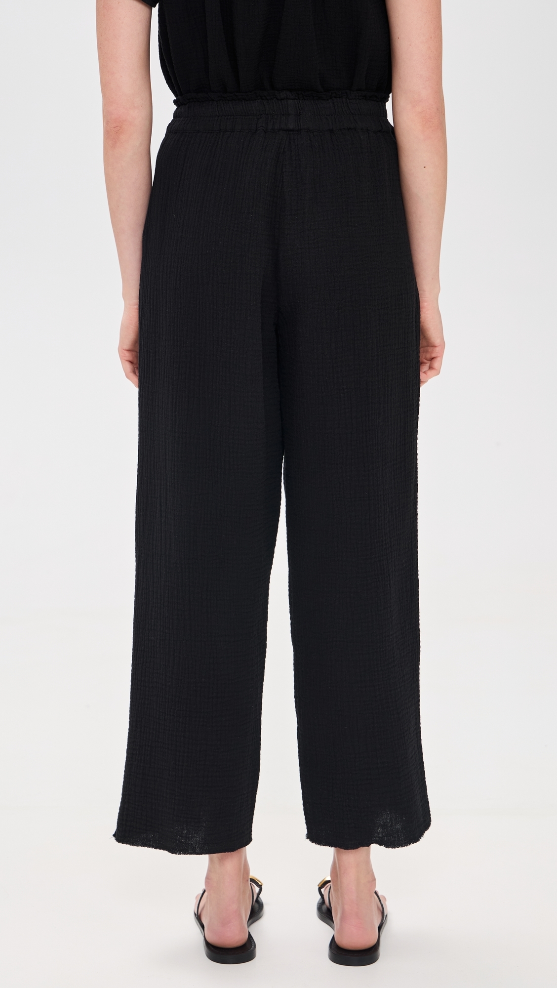 Leon Crop Pants Black Gauze