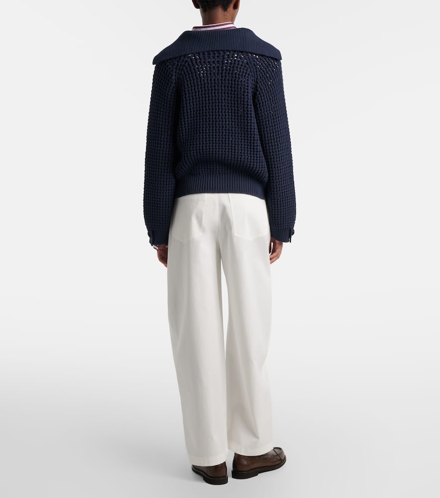 Cotton wide-leg pants