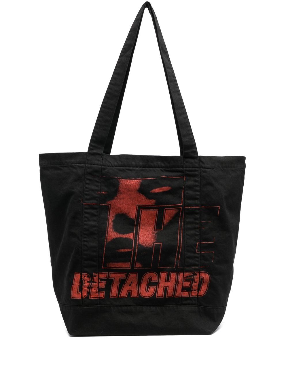 Graphic-print shoulder bag - Black