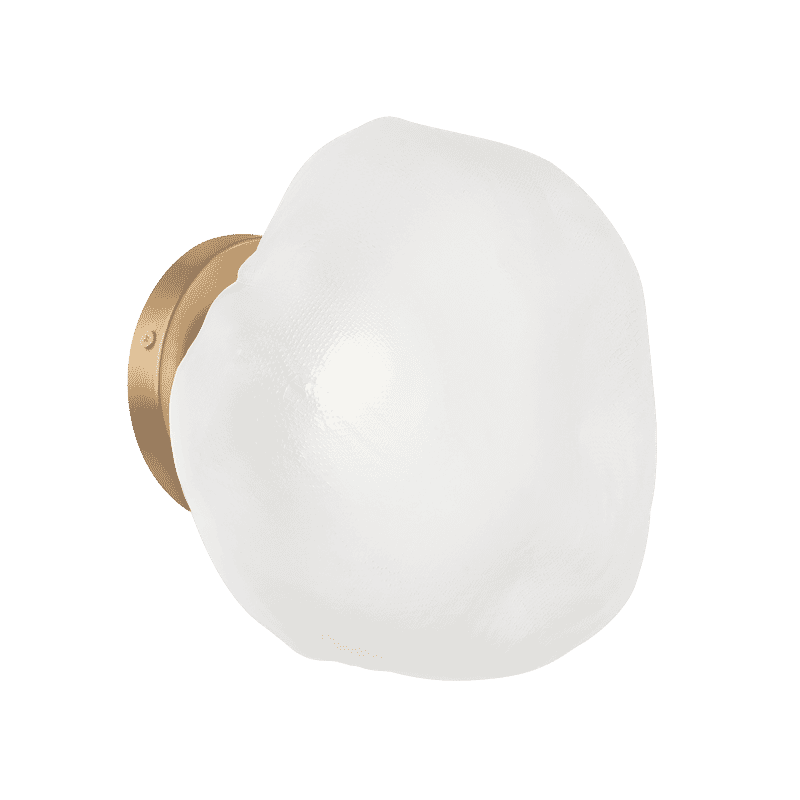 Aged Gold Brass One Light Wall Sconce from the Melo Collection