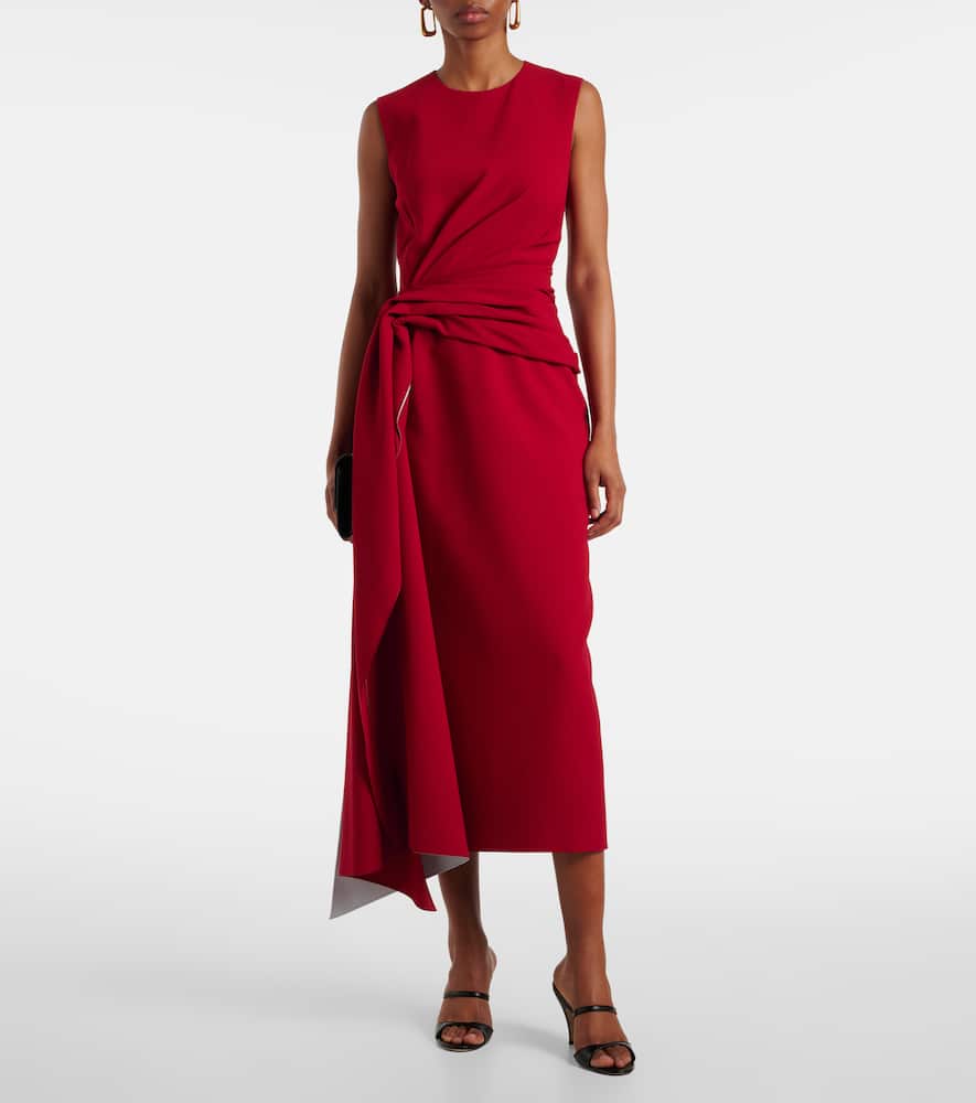 Elham draped crêpe midi dress