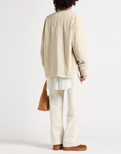 Woman Jacket Beige Size L Polyester, Polyamide, Elastane
