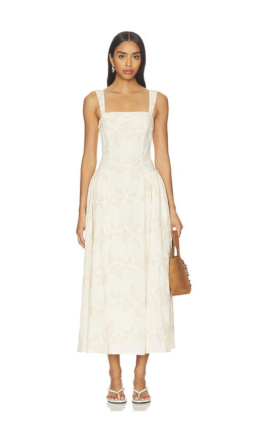 Line & Dot Lilianna Dress in Neutral. L. Also in M