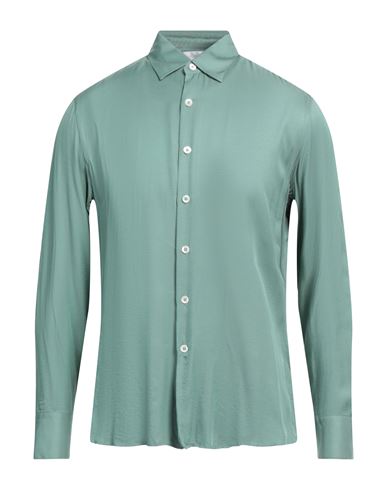 Pt Torino Man Shirt Sage green Size 15 ¾ Viscose