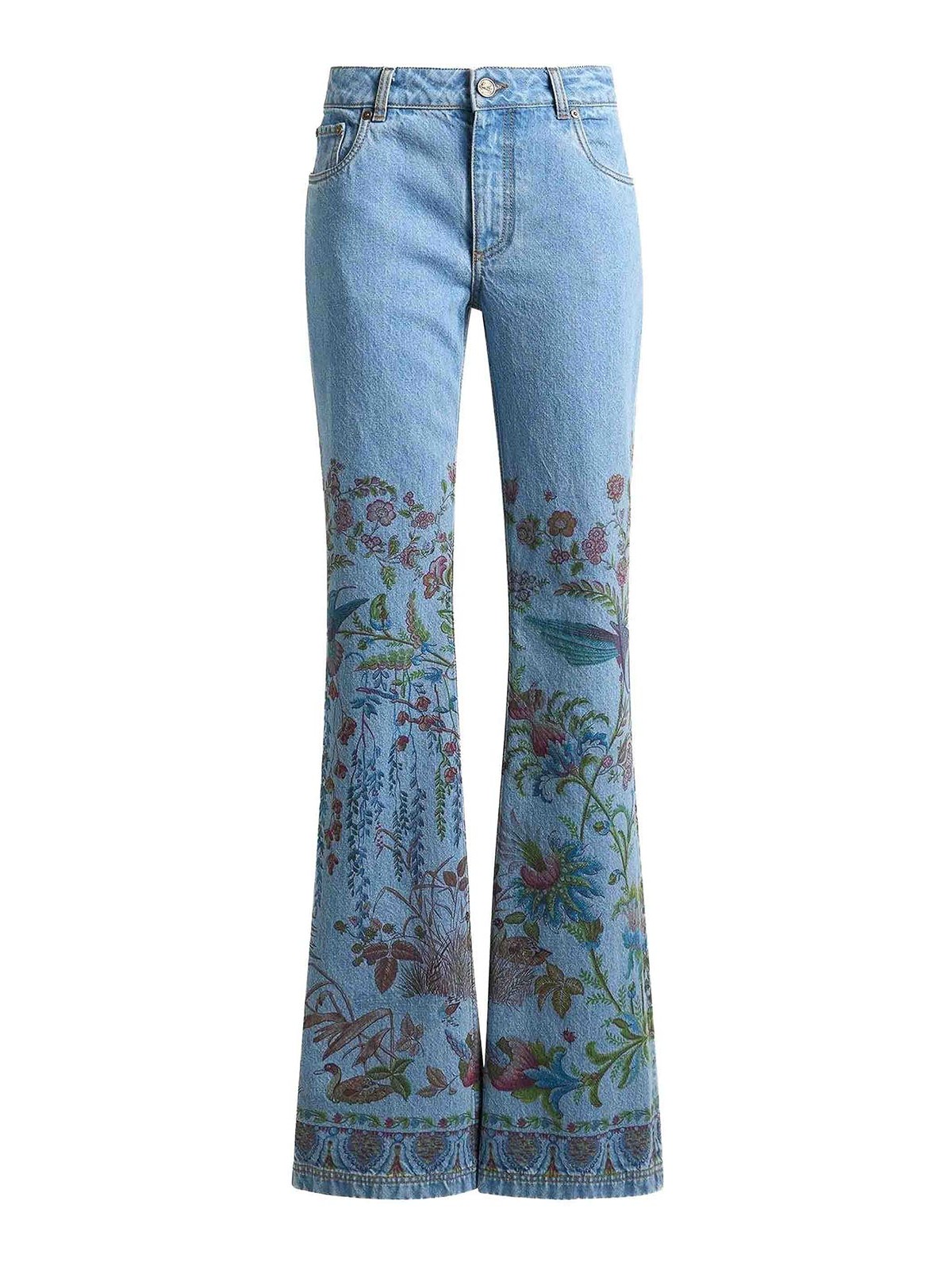 Light blue patterned jeans