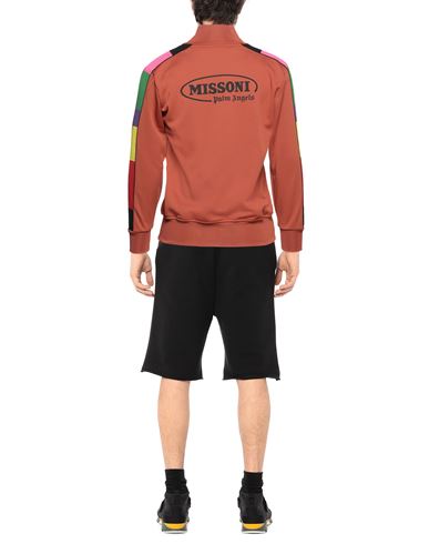 Man Sweatshirt Rust Size XS Polyester, Elastane, Cotton